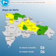 COE reduce a 12 las provincias en alerta por incidencia de vaguada