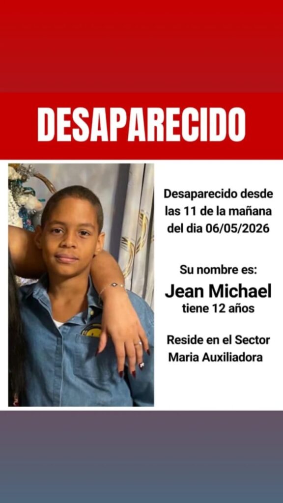 Buscan adolescente de 12 años reportado como desaparecido en María Auxiliadora