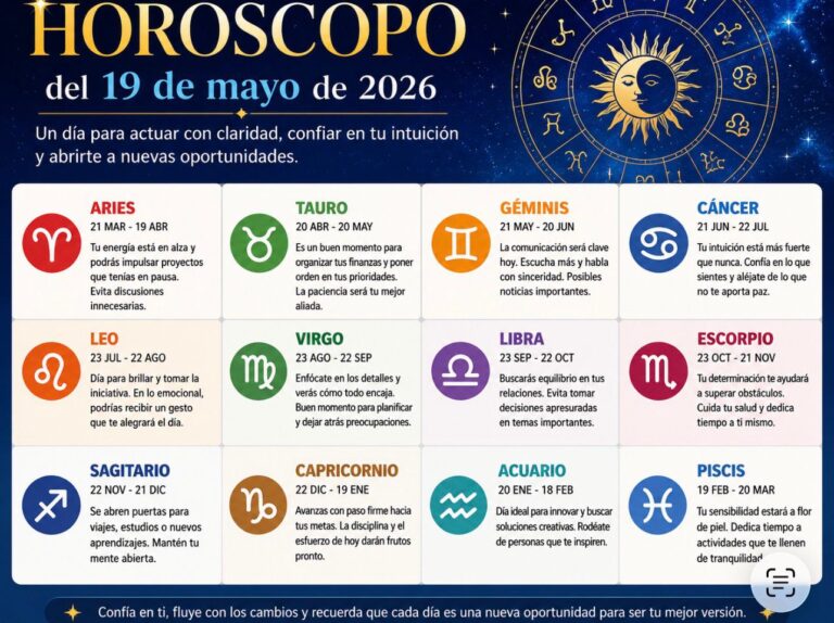 Horóscopo del 19 de mayo de 2026