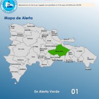 COE mantiene en alerta verde a Monte Plata por lluvias y condiciones inestables