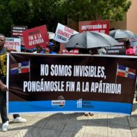 Haitianos protestan frente al Palacio Nacional por desnacionalización y exigen solución del Gobierno