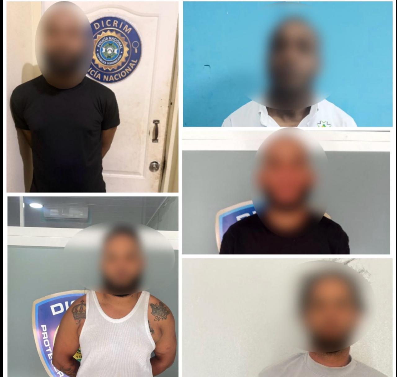 Cinco hombres son arrestados por presunta violencia de género e intrafamiliar en Santiago