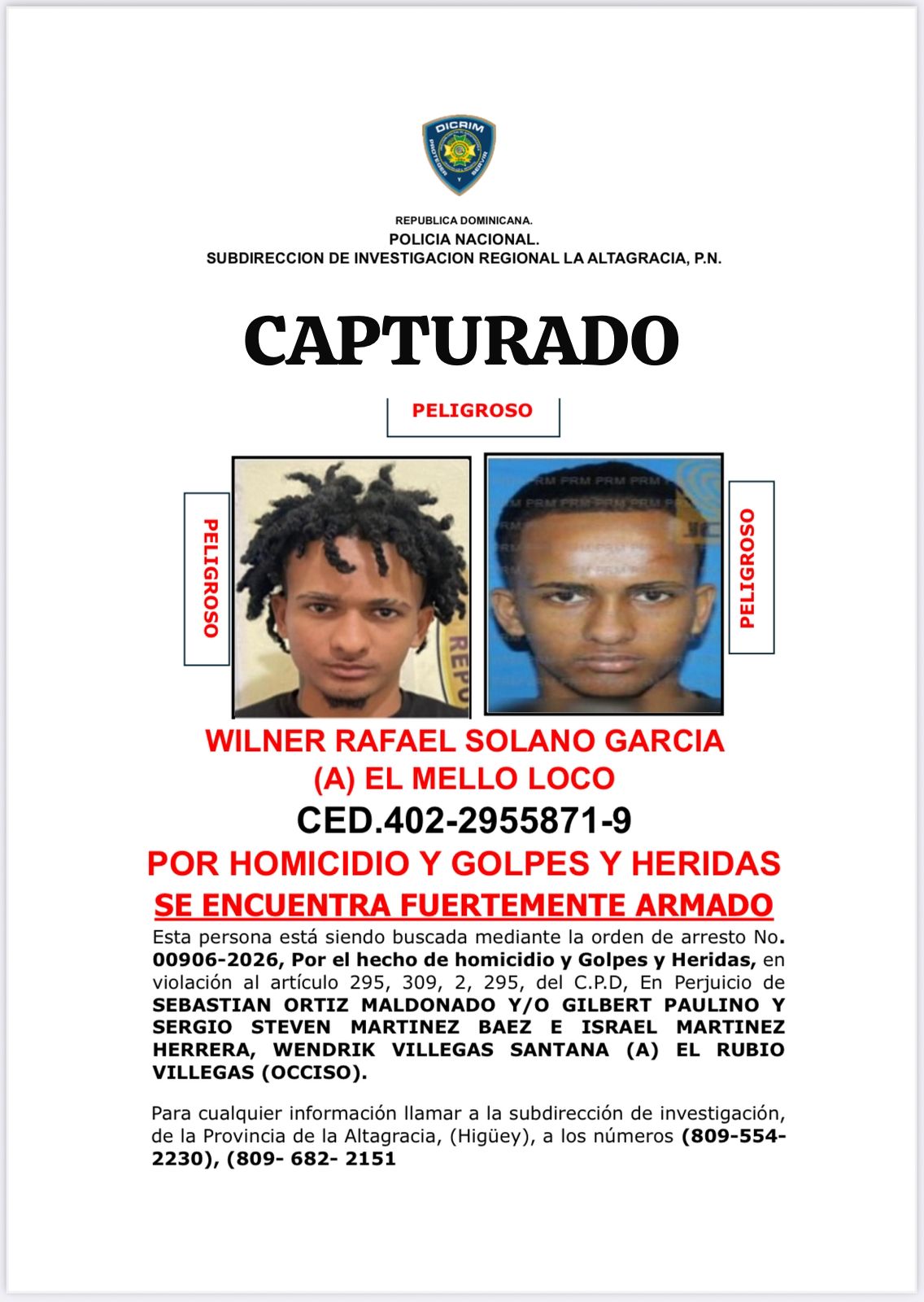 Deportan desde Puerto Rico a “El Mello Loco” y “El Mello Sangriento” por asalto en Cristo Rey