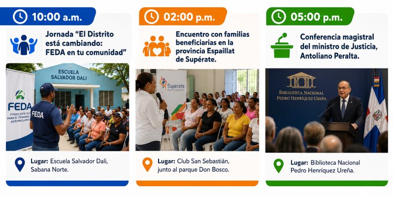 Agenda del día: viernes 22 de mayo de 2026