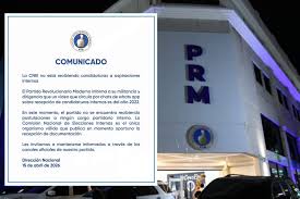 PRM propondrá extender elección de su dirección nacional y estructuras internas