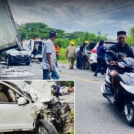 Tres heridos tras choque entre camión y yipeta en carretera Hato Mayor-El Seibo
