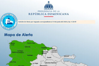 COE coloca nueve provincias en alerta verde por aguaceros y tronadas