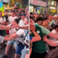 Hinchas de Argentina y Argelia protagonizan pelea en Times Square previo a su debut en el Mundial 2026
