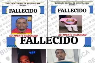 Cuatro presuntos asaltantes mueren en enfrentamiento con la Policía en Santo Domingo Este