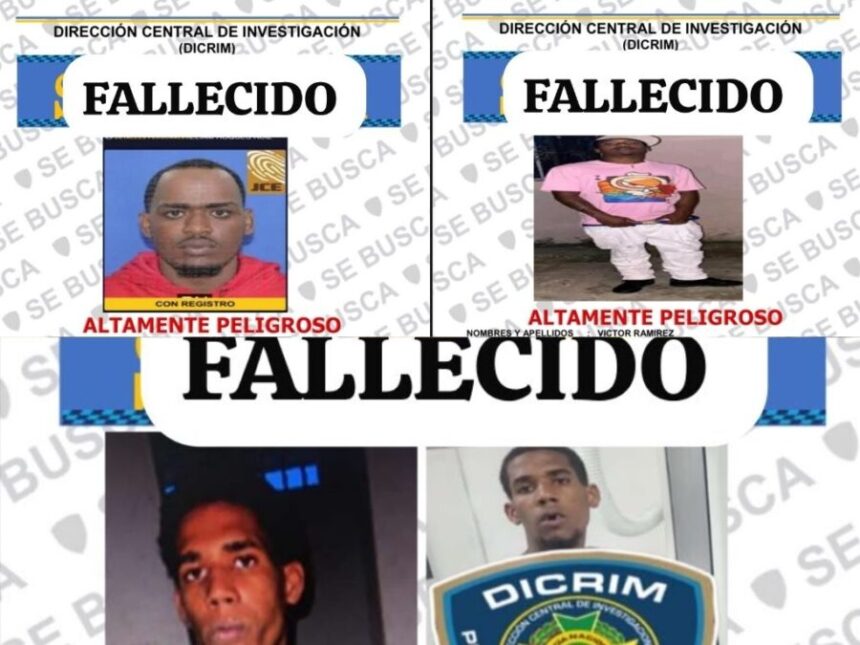 Cuatro presuntos asaltantes mueren en enfrentamiento con la Policía en Santo Domingo Este
