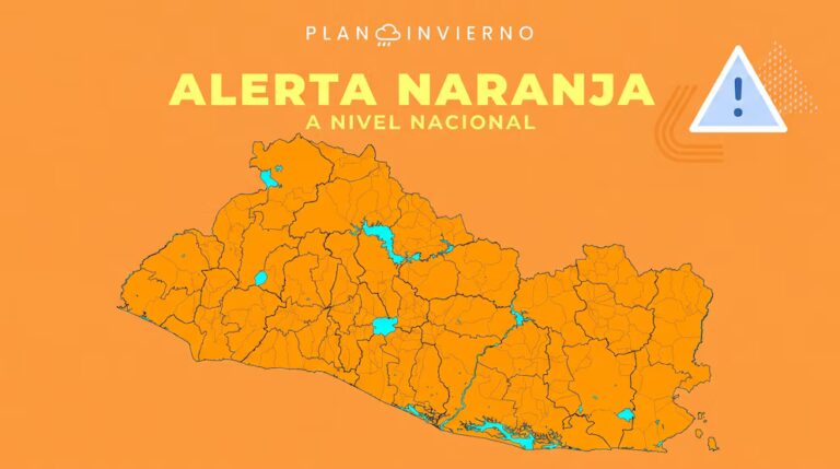 Declaran alerta naranja en El Salvador: “A partir de esta alerta están activos todos los protocolos”