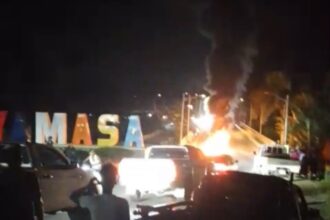Protestan en Yamasá por prolongado apagón que afecta a decenas de familias