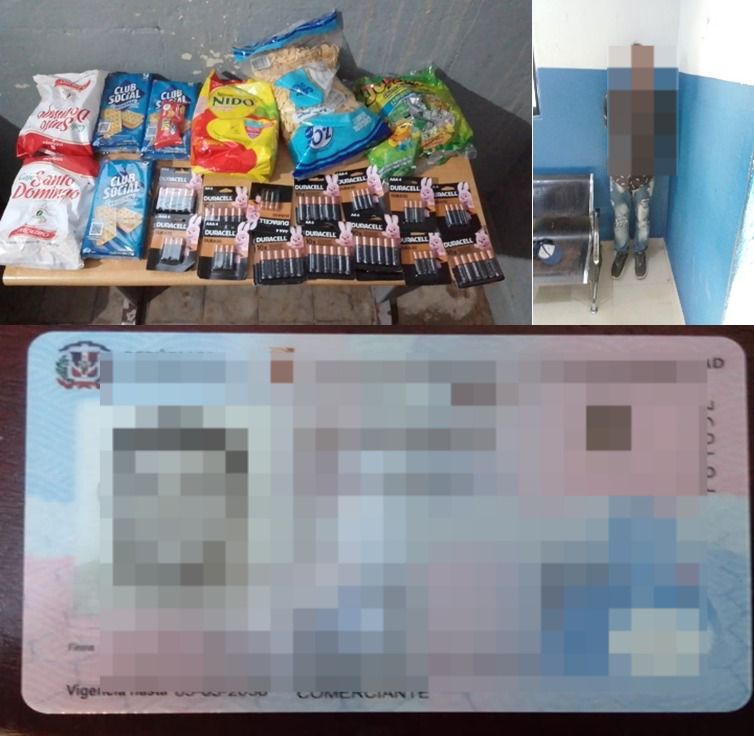 Policía apresa en flagrante delito hombre acusado de intentar sustraer mercancías de establecimiento en San Cristóbal