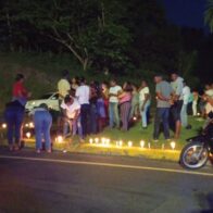 Comunitarios de El Catey y La Majagua realizan encendido de velas en rechazo a planta de valorización