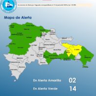 COE eleva a 16 las provincias bajo alerta por incidencia de vaguada