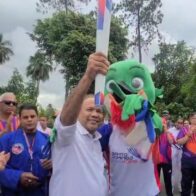 Senador Héctor Acosta participa en recibimiento de la Antorcha de los Juegos Centroamericanos y del Caribe 2026