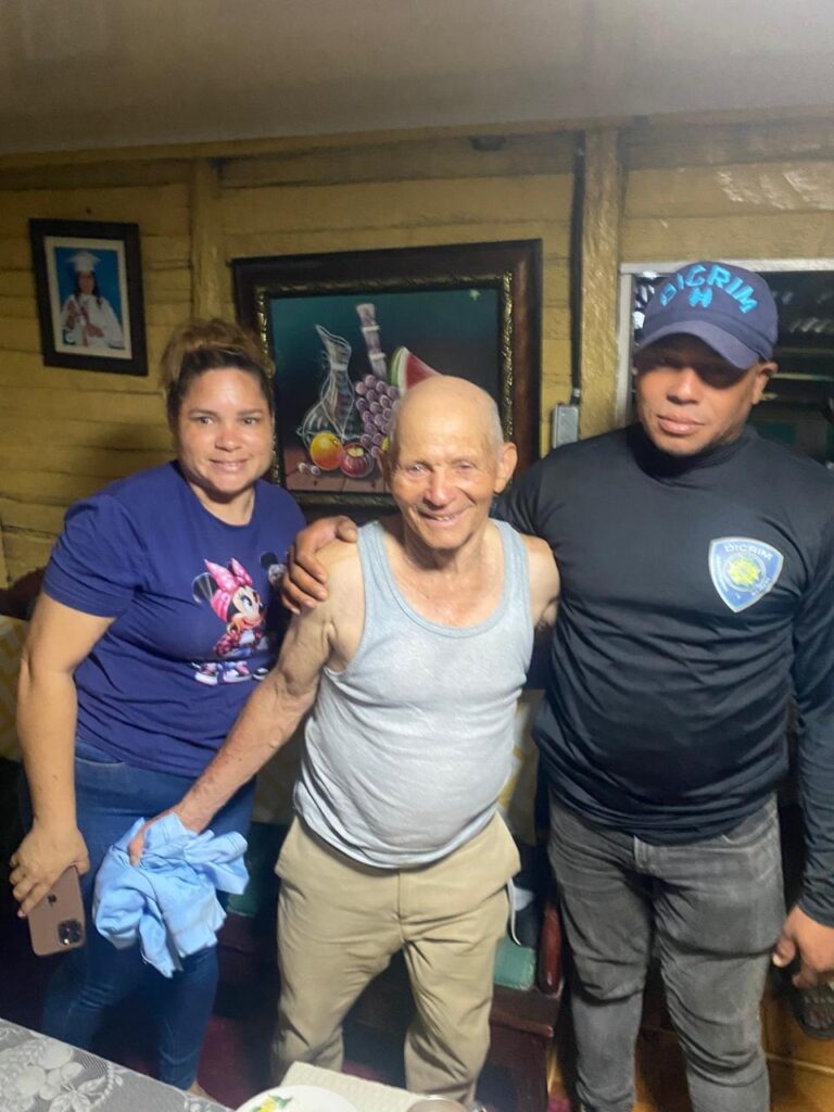 Policía Nacional localiza sano y salvo a adulto mayor reportado como desaparecido en Puerto Plata