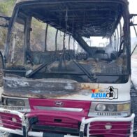 Minibús de la ruta del Sur Profundo se incendia en Azua; no se reportan víctimas