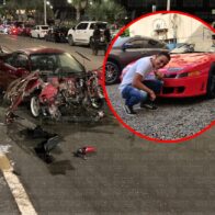 Accidente en la Autopista 30 de Mayo deja un vehículo partido en dos