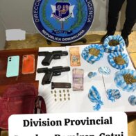 DINTEL apresa dos personas y ocupa armas de fuego ilegales y presuntas drogas en Cotuí