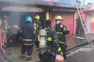 Incendio devora repuesto en Los Ciruelitos y provoca pérdidas superiores a RD$10 millones