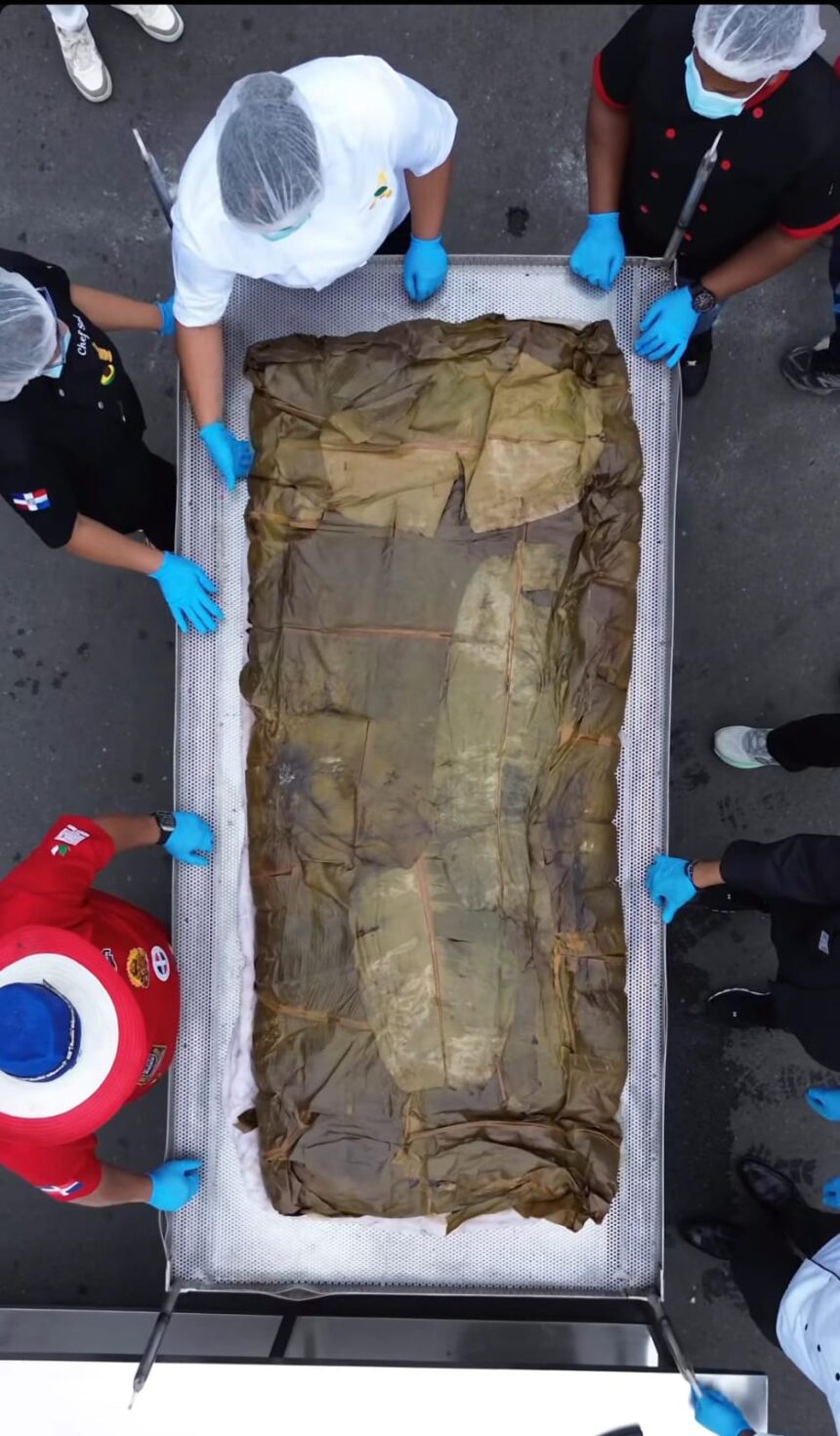 San Pedro de Macorís celebra con éxito la elaboración del pastel en hoja más grande del país