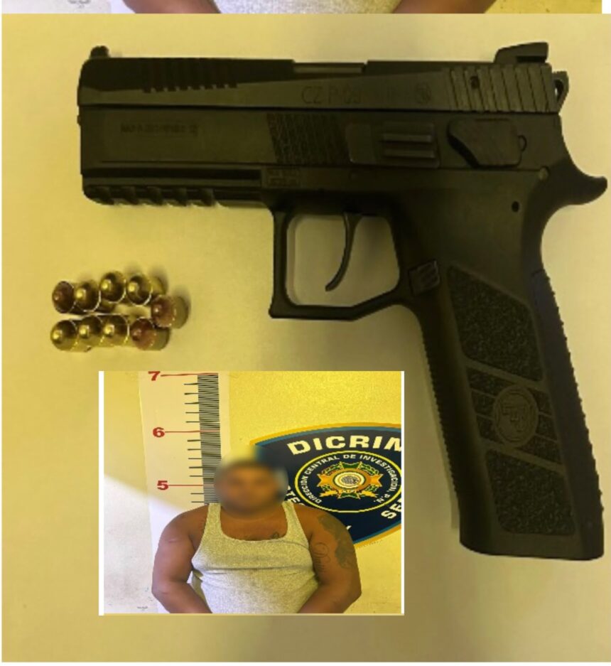 Hombre es detenido en La Vega por porte ilegal de arma de fuego