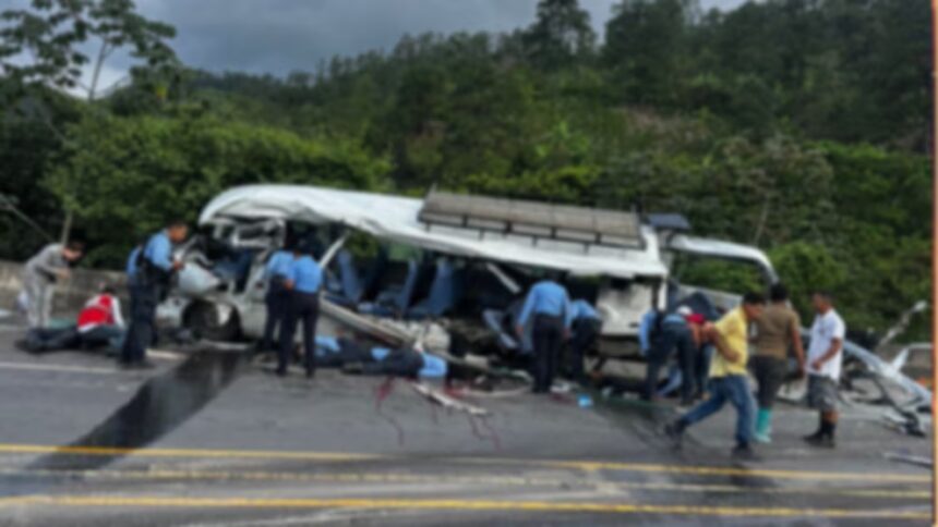 Siete policías mueren en accidente de tránsito en Honduras