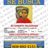 DICRIM emite orden de búsqueda contra hombre acusado de robo agravado en La Vega