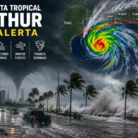 Tormenta Arthur amenaza la costa sur de EEUU con fuertes vientos e inundaciones