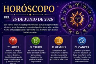 Horóscopo del 26 de junio de 2026