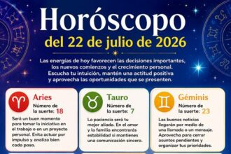 Horóscopo del 22 de julio de 2026
