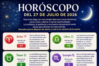 Horóscopo del 27 de julio de 2026