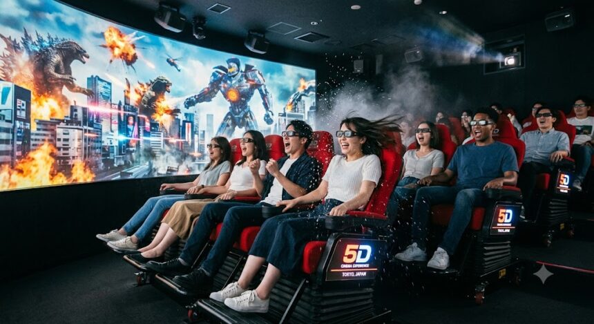 Cine 5D en Japón sorprende al mundo con una experiencia inmersiva que se vuelve viral