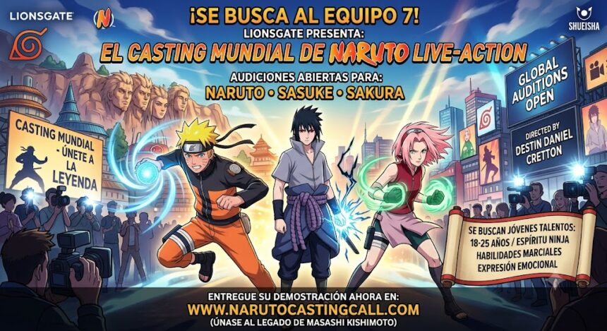 ¡Buscan al próximo Naruto! Abren casting mundial para el live-action de Lionsgate
