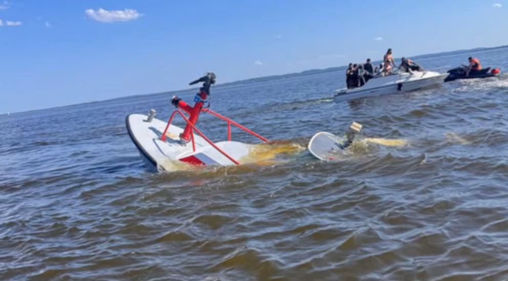 Una ballena hundió una lancha de bomberos en Nueva Jersey y desencadenó un rescate contrarreloj