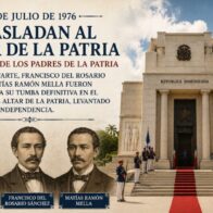 15 de julio de 1976: Trasladan al Altar de la Patria los restos de Duarte, Sánchez y Mella