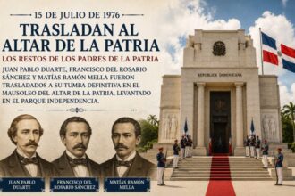 15 de julio de 1976: Trasladan al Altar de la Patria los restos de Duarte, Sánchez y Mella