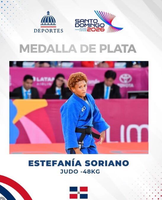 Estefanía Soriano conquista medalla de plata en judo para República Dominicana en Santo Domingo 2026