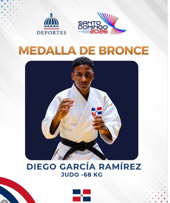 Diego García Ramírez gana medalla de bronce en judo para República Dominicana en Santo Domingo 2026
