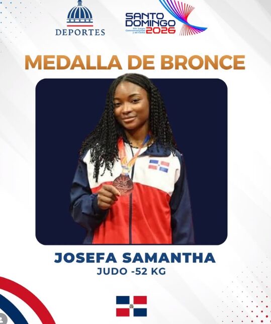 Samantha Josefa conquista medalla de bronce en judo para República Dominicana en Santo Domingo 2026