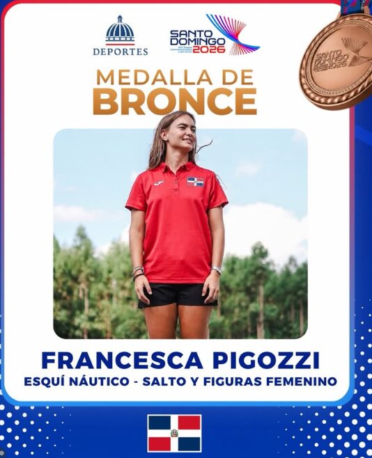 Francesca Pigozzi gana medalla de bronce para República Dominicana en esquí náutico
