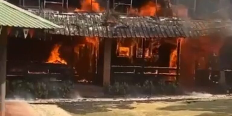 Incendio destruye campamento en Bayaguana; no se reportan víctimas