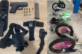 PN ocupa pistola ilegal y otros objetos durante allanamiento conjunto en Barahona