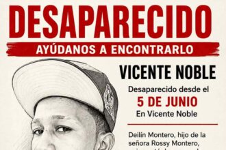 Familia solicita ayuda para localizar a joven desaparecido en Vicente Noble