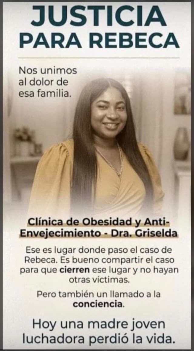 Familiares exigen justicia por muerte de joven durante procedimiento quirúrgico en clínica de Santo Domingo Oeste