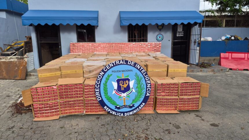 Incautan más de 1.5 millones de cigarrillos de contrabando ocultos entre hojas de batata en Baní