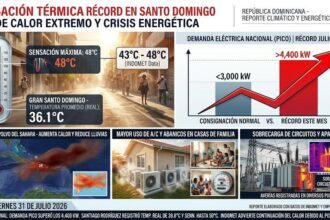 Sensación térmica roza los 48 grados en Santo Domingo y dispara la demanda eléctrica