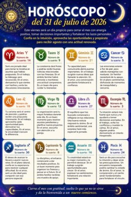 Horóscopo del 31 de julio de 2026