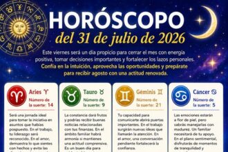 Horóscopo del 31 de julio de 2026